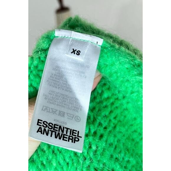 ESSENTIEL ANTWERP Sz XS Green Heart Intarsia Pullover Sweater NWT - Picture 4 of 11